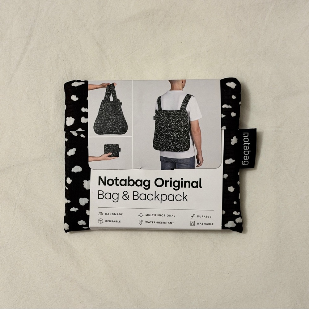 Notabag Original bag and backpack - black sprinkle
